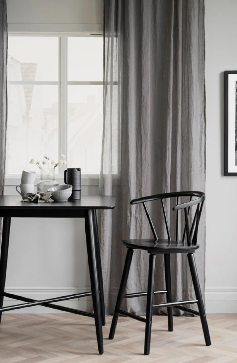 Barstolar|Kök|Rowico Home Barstol 'Carmen' - Svart