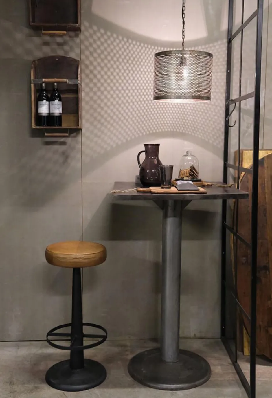 Vardagsrum|Pallar Vintage|Trademark Living Barstol - Läder/järn