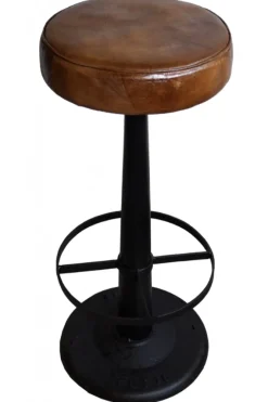 Vardagsrum|Pallar Vintage|Trademark Living Barstol - Läder/järn