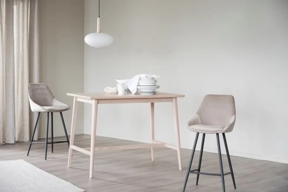 Barstolar|Kök|Rowico Home Barstol 'Sierra' - Beige/Sammet