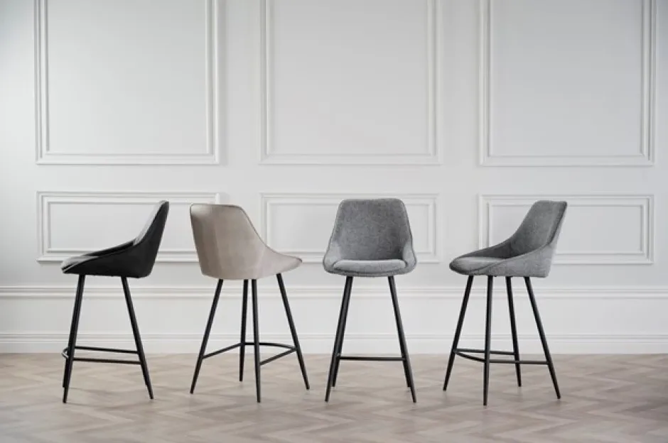 Barstolar|Kök|Rowico Home Barstol 'Sierra' - Beige/Sammet