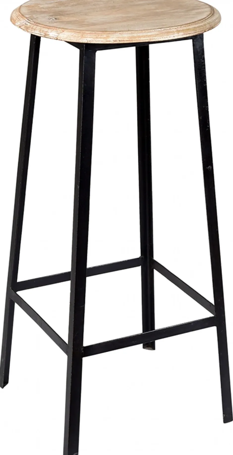 Barstolar|Kök|Vintage Barstol 'Wooden Seat' - Svart