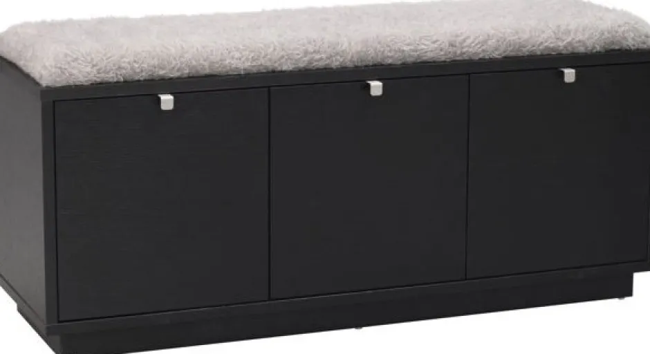 Bänkar|Kök|Rowico Home Bänk 'Confetti' 106cm - Svart/Ljusgrå