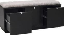 Bänkar|Kök|Rowico Home Bänk 'Confetti' 106cm - Svart/Ljusgrå