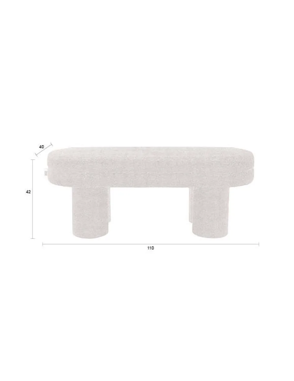 Bänkar|Kök|Dutchbone Bänk 'Fern' - Beige