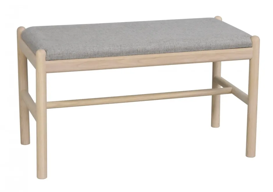 Bänkar|Kök|Rowico Home Bänk 'Milford' - Vitpigmenterad/Grå