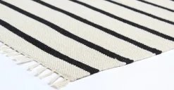 Mattor|Vävda Mattor|Reforma x Trendcarpet Bomullsmatta 'Helle' - Vit/Svart