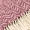 Plädar & Filtar|Vardagsrum|Reforma x Trendcarpet Bomullspläd 'Denisa Fishbone' 130x170cm - Röd/vit