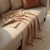 Plädar & Filtar|Vardagsrum|Reforma x Trendcarpet Bomullspläd 'Denisa Fishbone' 130x170cm - Brun/vit