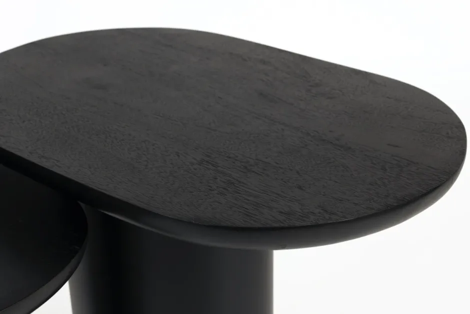 Soffbord|Vardagsrum|Zuiver Bord 2-set 'Bela' - Svart