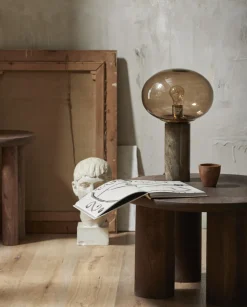 Arbetsrum|Bordslampor|Nordal Bordslampa 'Bes' - Smoked/Mässing