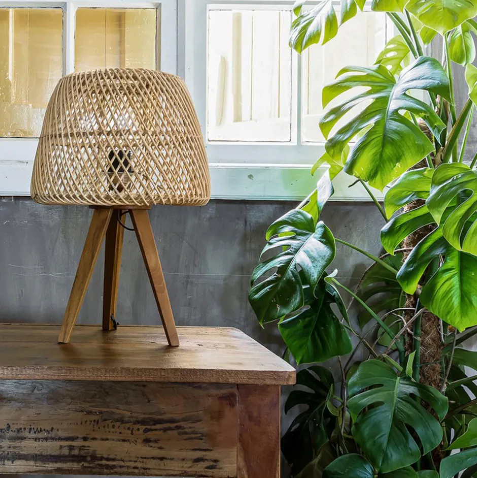 Lampor|Arbetsrum|Vintage Bordslampa 'Maze' - Natur
