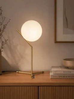 Lampor|Arbetsrum|Reforma Bordslampa 'Satin' L - Mässing