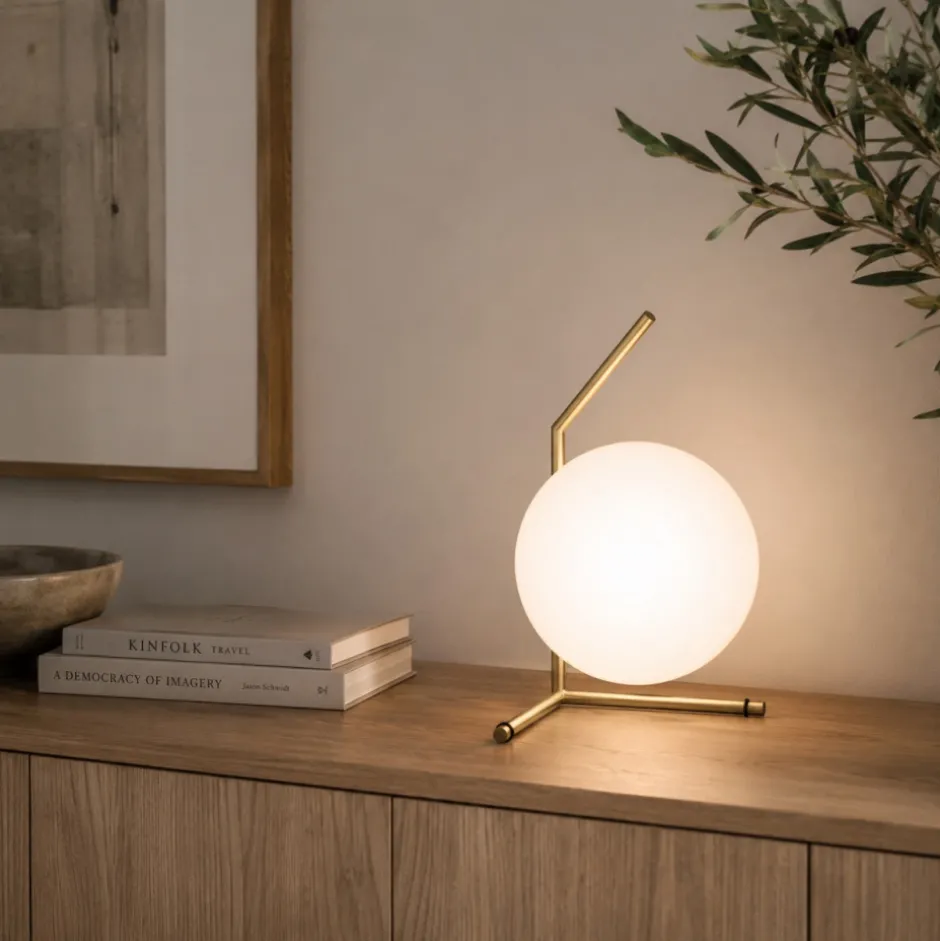 Lampor|Arbetsrum|Reforma Bordslampa 'Satin' - Mässing