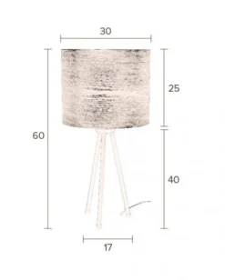 Arbetsrum|Bordslampor|Dutchbone Bordslampa 'Woodland' - Svart/Natur