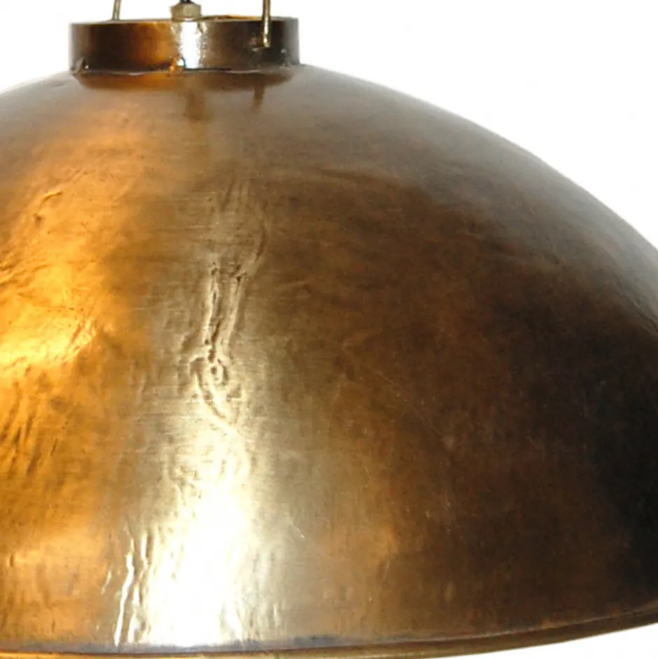 Taklampor|Hall|Vintage Fabrikslampa 'Thormann' - Mässing