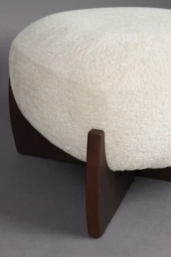 Pallar|Bänkar|Dutchbone Fotpall 'Emilius' - Beige