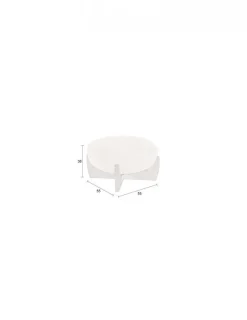 Pallar|Bänkar|Dutchbone Fotpall 'Emilius' - Beige