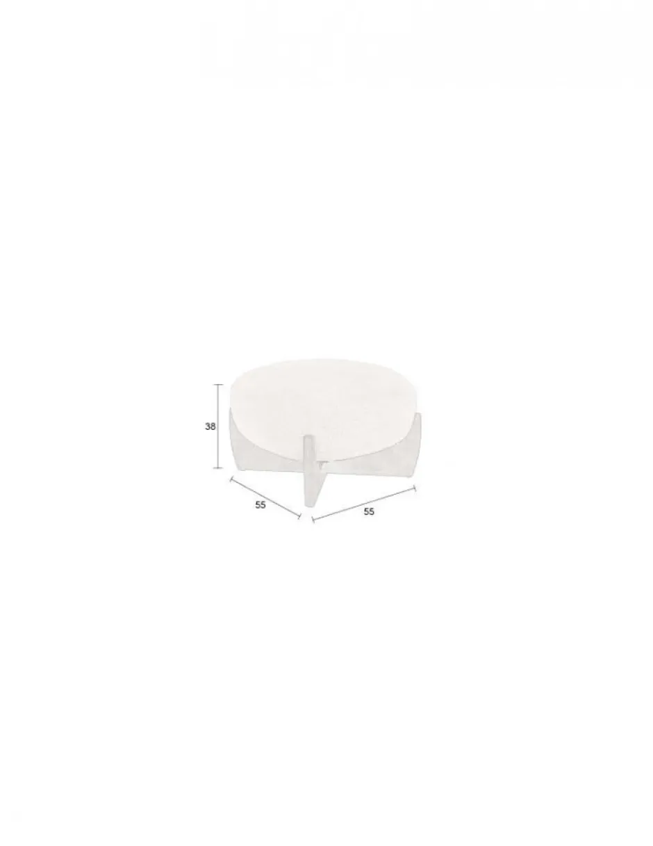 Pallar|Bänkar|Dutchbone Fotpall 'Emilius' - Beige