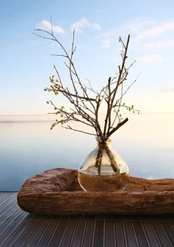 Vaser|Kök|Trademark Living Glasvas 'Melvin' Låg - Beige
