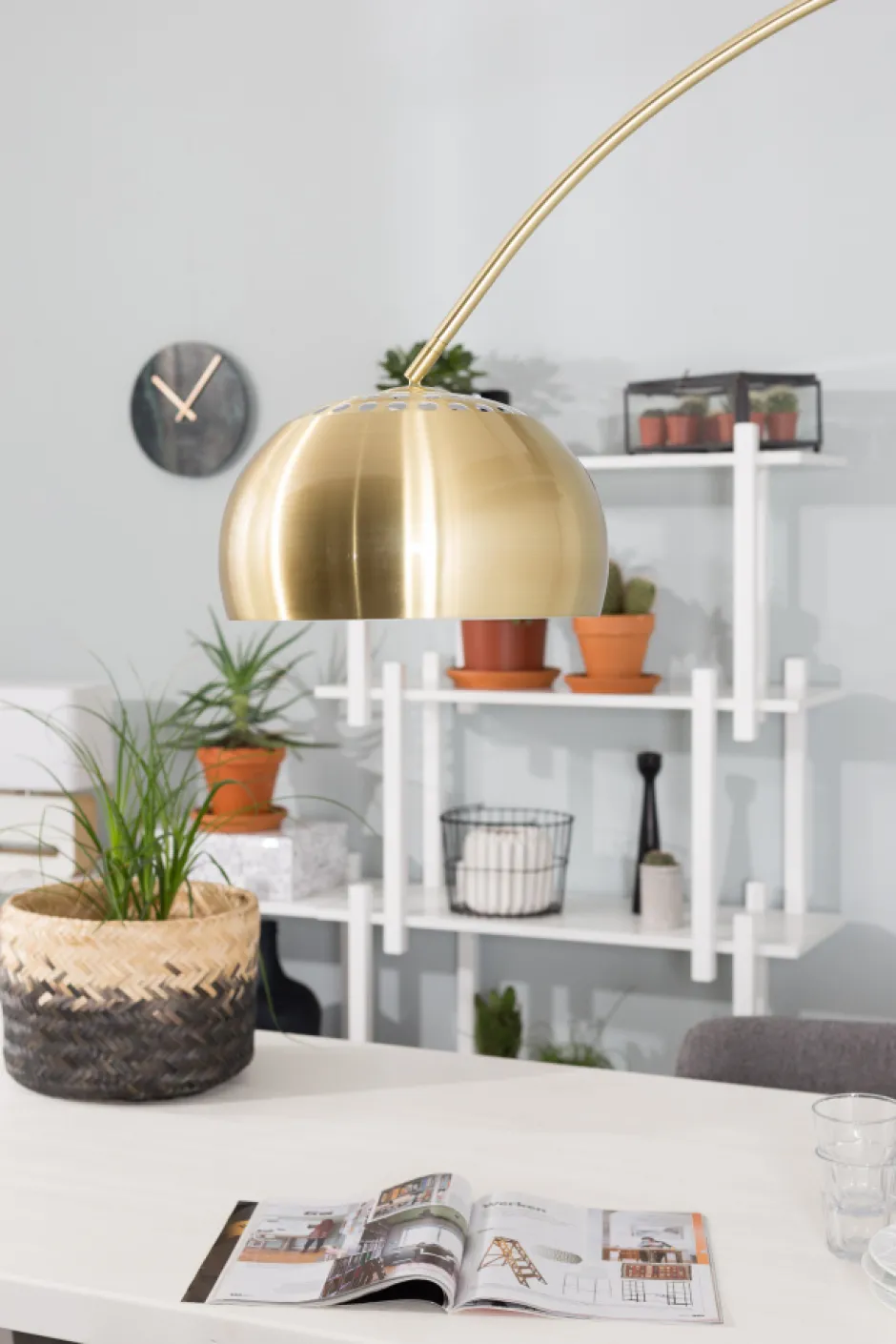 Golvlampor|Sovrum|Zuiver Golvlampa 'Bow' - Mässing
