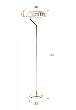 Golvlampor|Sovrum|Dutchbone Golvlampa 'Eclipse' - Mässing