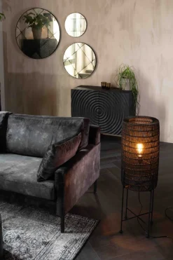 Golvlampor|Sovrum|Dutchbone Golvlampa 'Kari' - Svart
