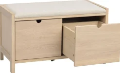 Hatt- Och Skohyllor|Hall|Rowico Home Hallbänk 'Hillmond' 80cm - Ljus ek