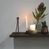 Arbetsrum|Vägghyllor|Vintage Hylla 'Adel' - Trä/Mässing