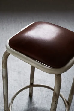 Bänkar|Hall|Vintage Industripall - Brun/Vit
