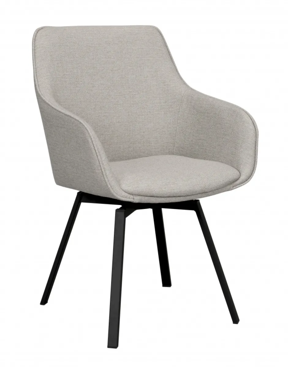 Stolar|Kök|Rowico Home Karmstol 'Alison' - Beige/svart