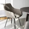 Stolar|Kök|Rowico Home Karmstol 'Alison' - Mörkbeige/svart