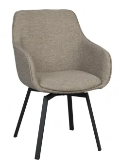 Stolar|Kök|Rowico Home Karmstol 'Alison' - Mörkbeige/svart