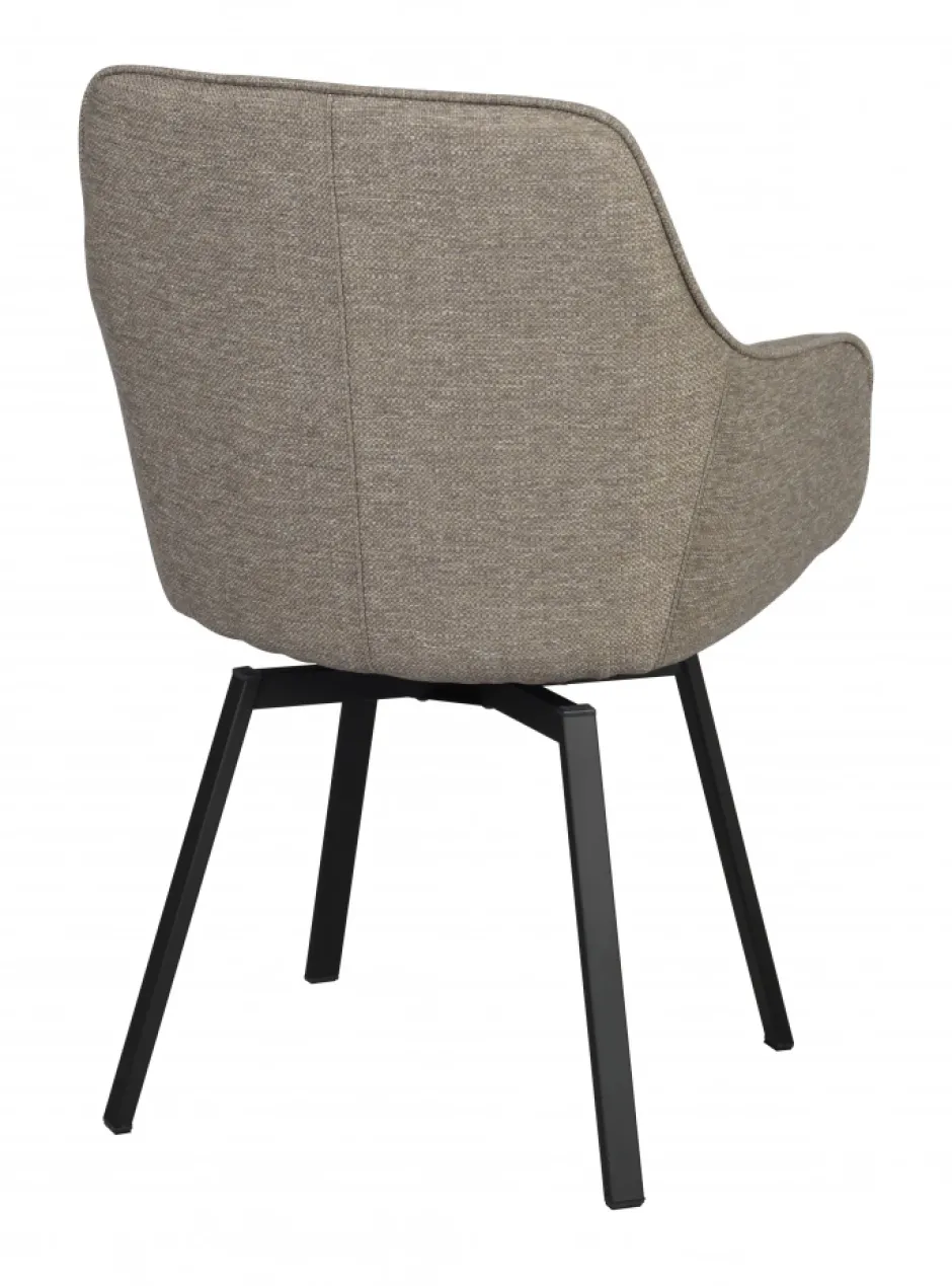 Stolar|Kök|Rowico Home Karmstol 'Alison' - Mörkbeige/svart