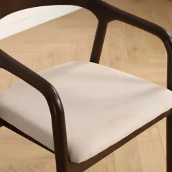Sittmöbler|Stolar|Reforma Karmstol 'Aspa' - Mörkbrun/Beige