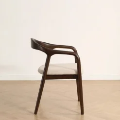 Sittmöbler|Stolar|Reforma Karmstol 'Aspa' - Mörkbrun/Beige