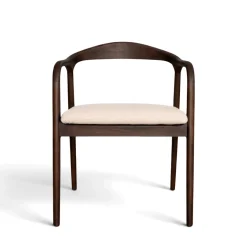 Sittmöbler|Stolar|Reforma Karmstol 'Aspa' - Mörkbrun/Beige