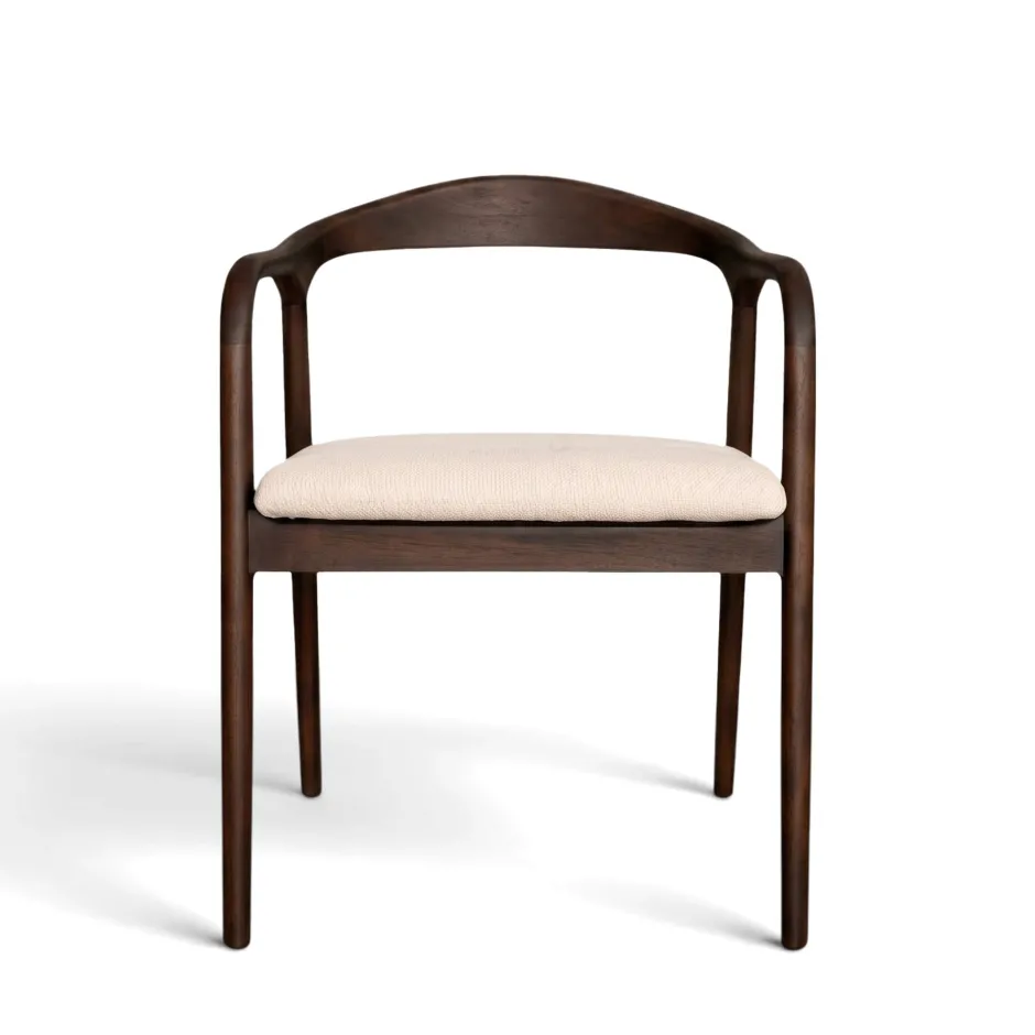 Sittmöbler|Stolar|Reforma Karmstol 'Aspa' - Mörkbrun/Beige