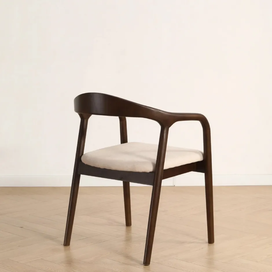 Sittmöbler|Stolar|Reforma Karmstol 'Aspa' - Mörkbrun/Beige