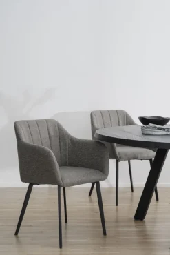 Stolar|Kök|Rowico Home Karmstol 'Bolton' - Grå/Svart