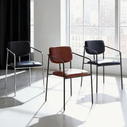 Sittmöbler|Stolar|Reforma Karmstol 'Ebba' - Svart/Silver