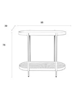 Avlastningsbord|Hall|Zuiver Konsolbord 'Amaya' - Beige
