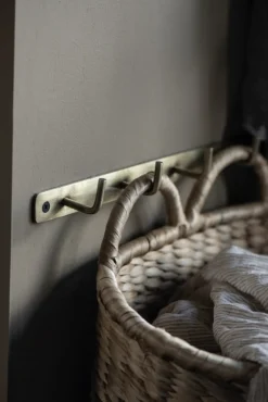 Klädhängare|Hyllor & Förvaring|Ib Laursen Kroklist 'Antique brass' - Guld