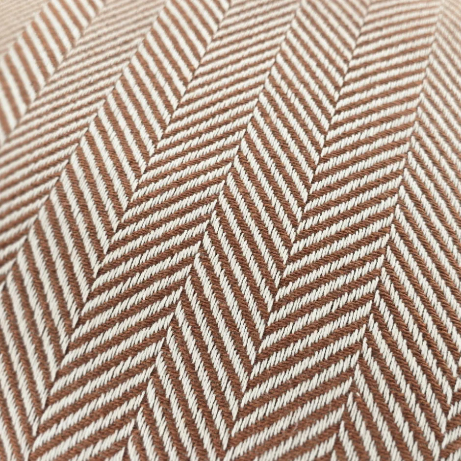 Sovrum|Kuddfodral|Reforma x Trendcarpet Kuddfodral 'Denisa Fishbone' 45x45cm - Brun/vit