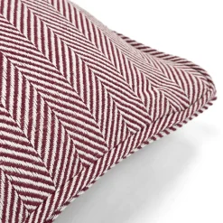 Sovrum|Kuddfodral|Reforma x Trendcarpet Kuddfodral 'Denisa Fishbone' 45x45cm - Röd/vit