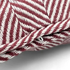 Sovrum|Kuddfodral|Reforma x Trendcarpet Kuddfodral 'Denisa Fishbone' 45x45cm - Röd/vit