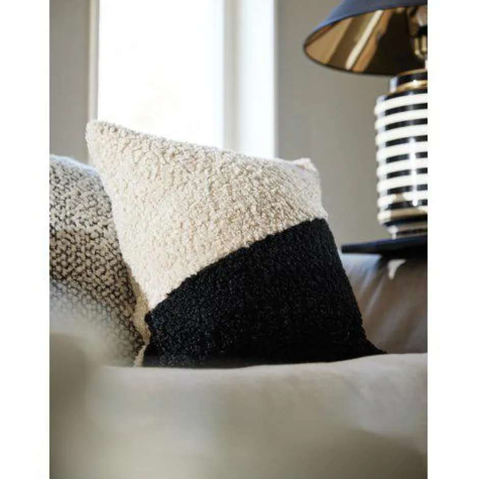 Kuddfodral|Svanefors Kuddfodral 'Teddy' 45x45 - Svart/Vit