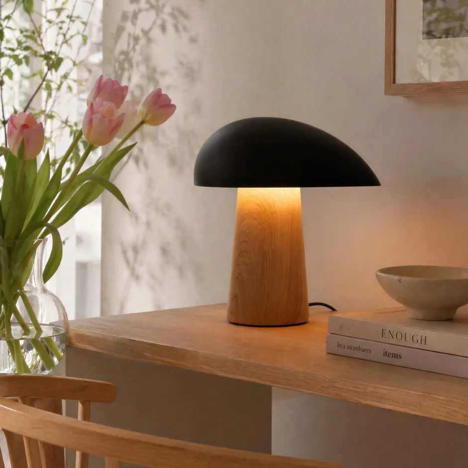 Lampor|Arbetsrum|Reforma Lampa 'Karlskrona' - Natur/Svart
