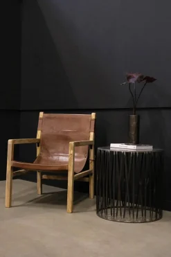 Fåtöljer|Fåtöljer Vintage|Trademark Living Loungestol 'Blixen' - Brun