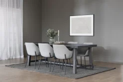 Matbord|Matbord Vintage|Rowico Home Matbord 'Brooklyn' 220x95cm - Mörkbrun